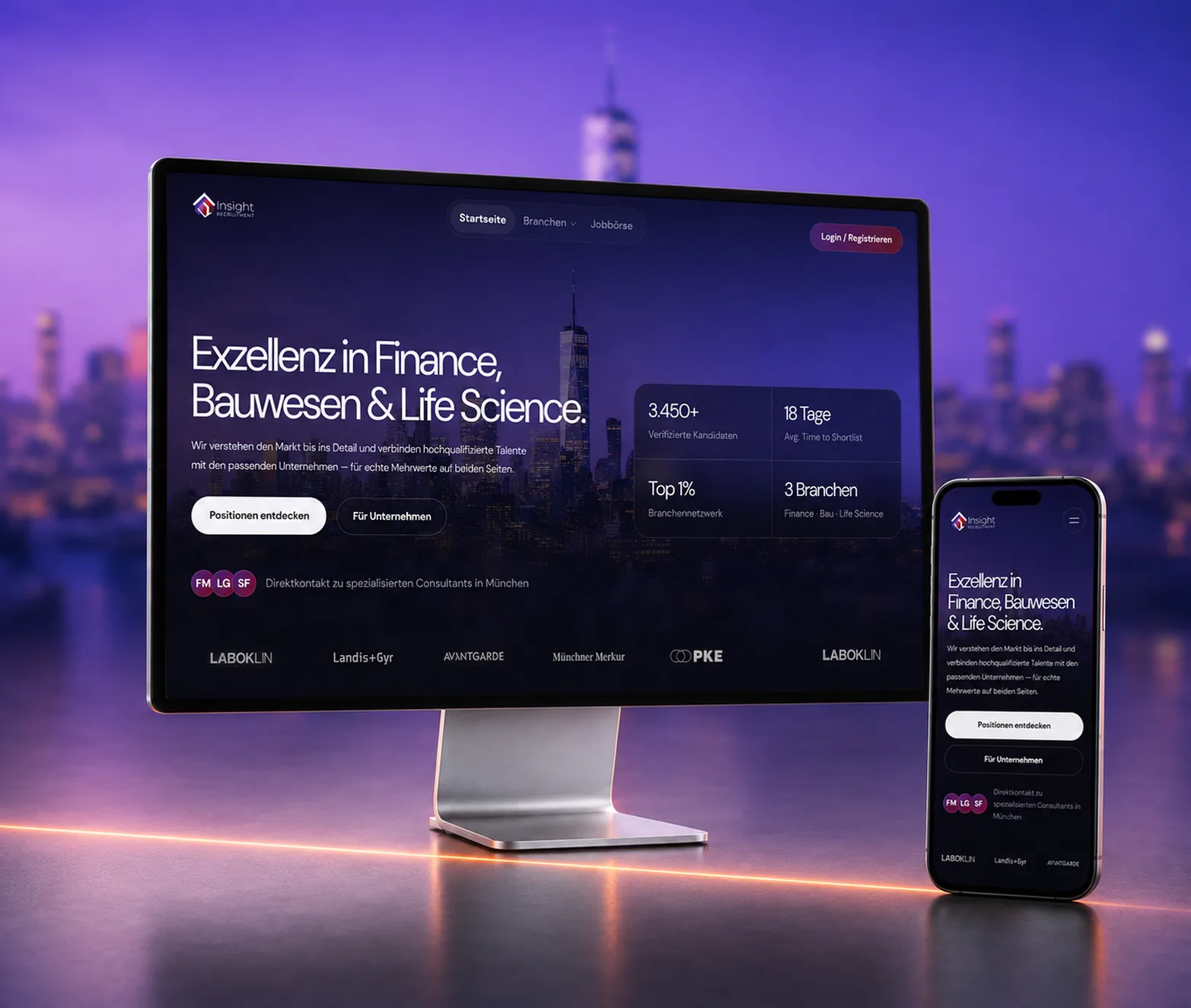 Website-Mockup Insight Recruitment