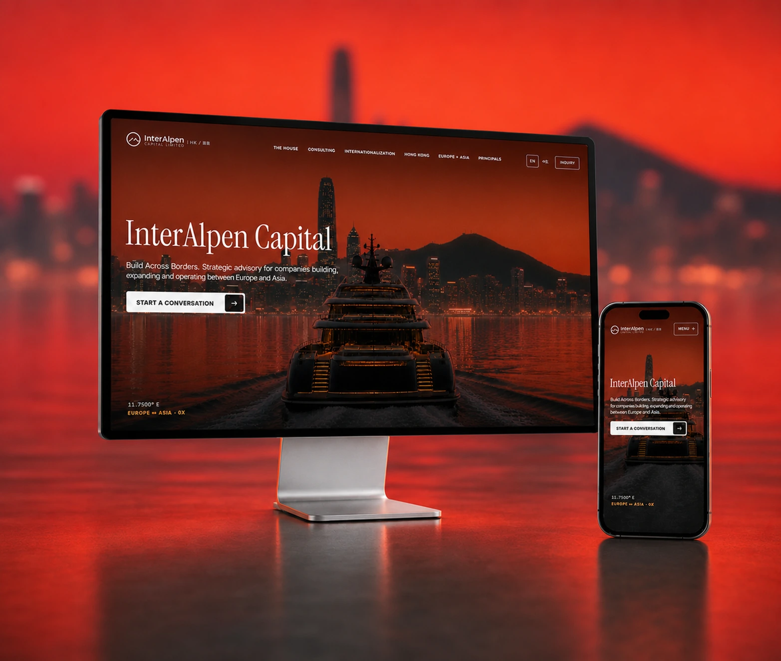 Website-Mockup InterAlpen Capital