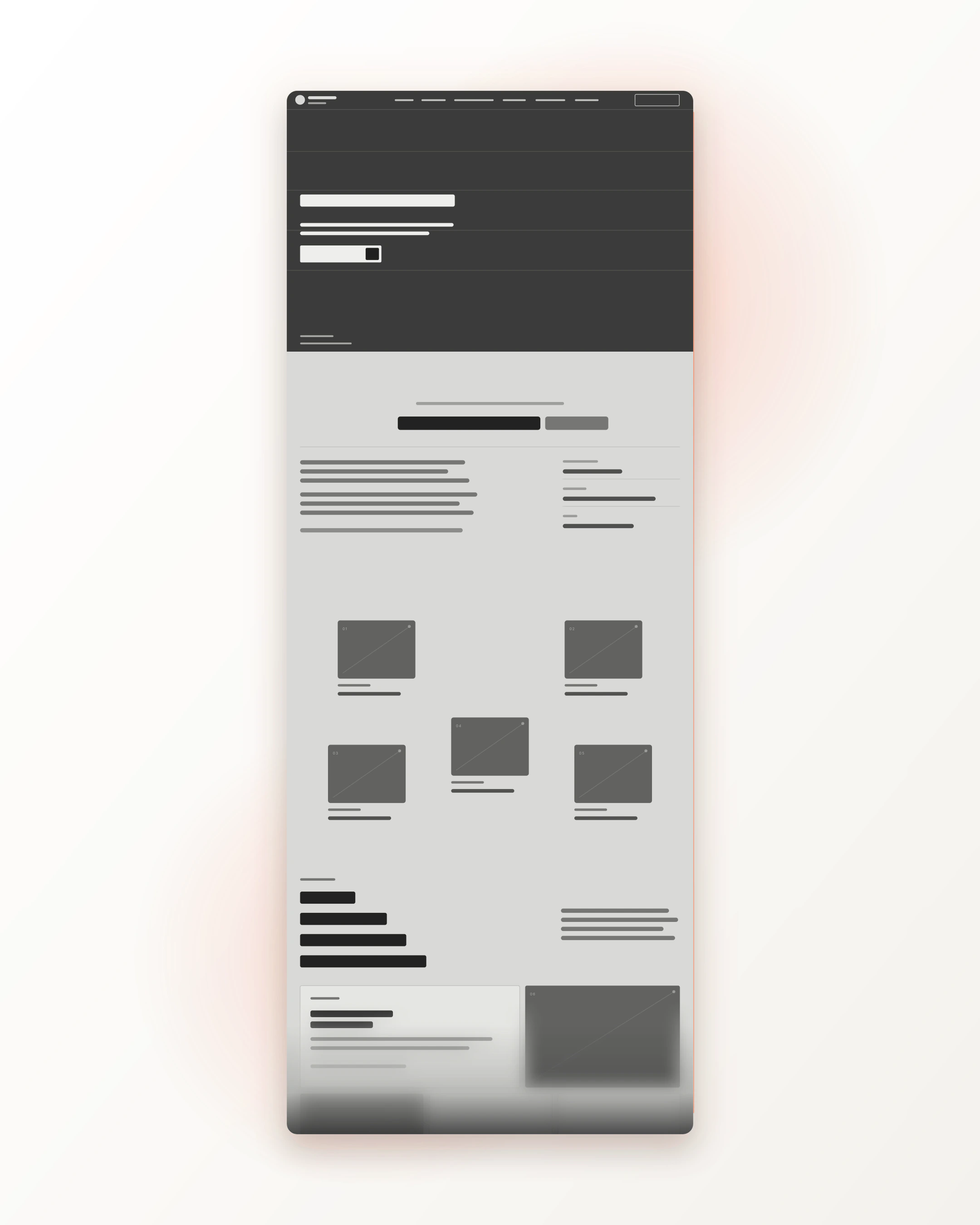 Neutrales Wireframe der Website von InterAlpen Capital