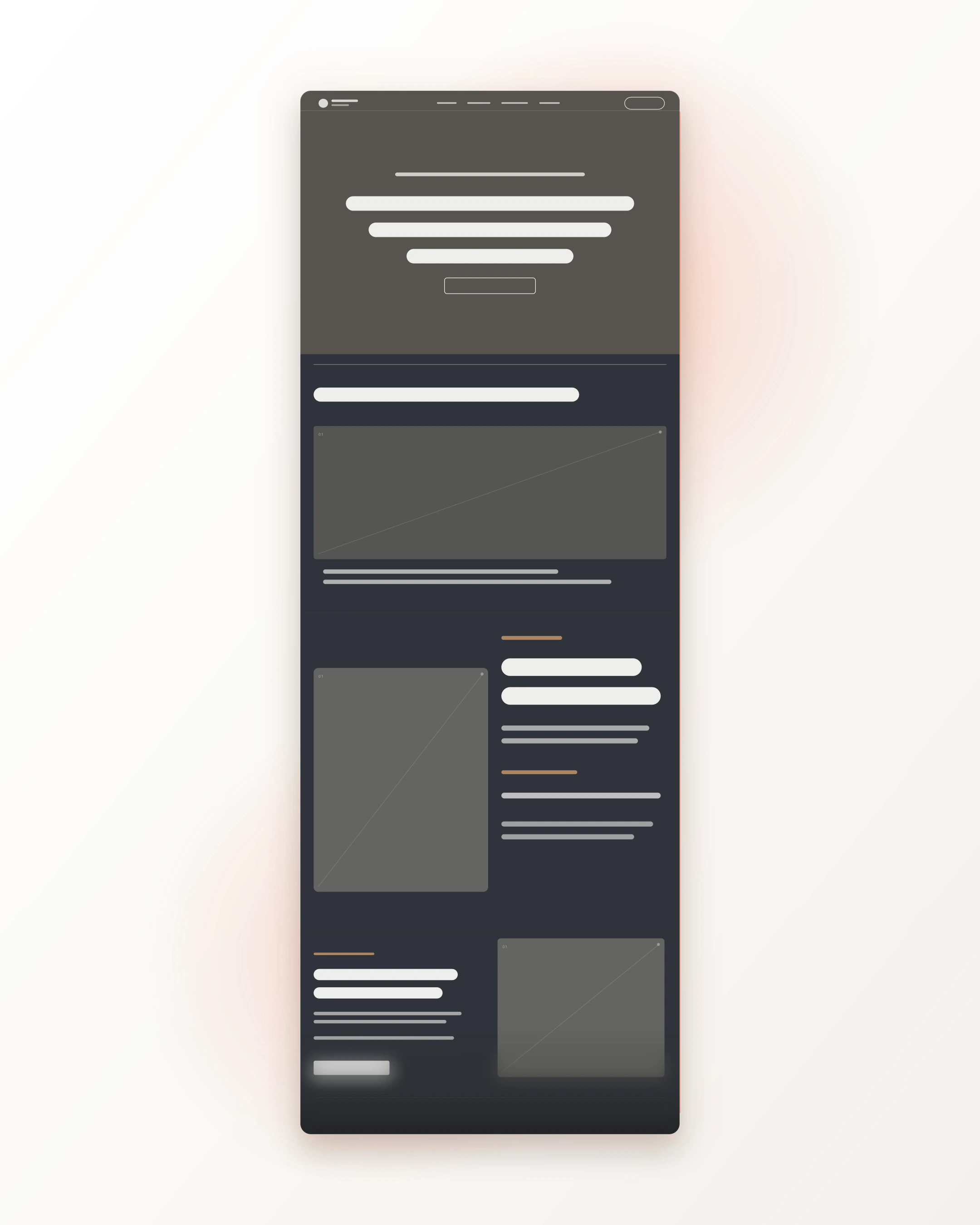 Neutrales Wireframe der Website der InterAlpen Holding