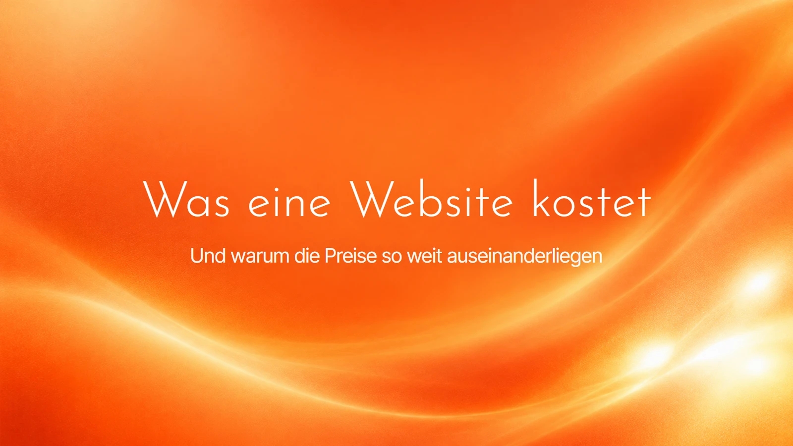 Was eine Website kostet. Und warum die Preise so weit auseinanderliegen